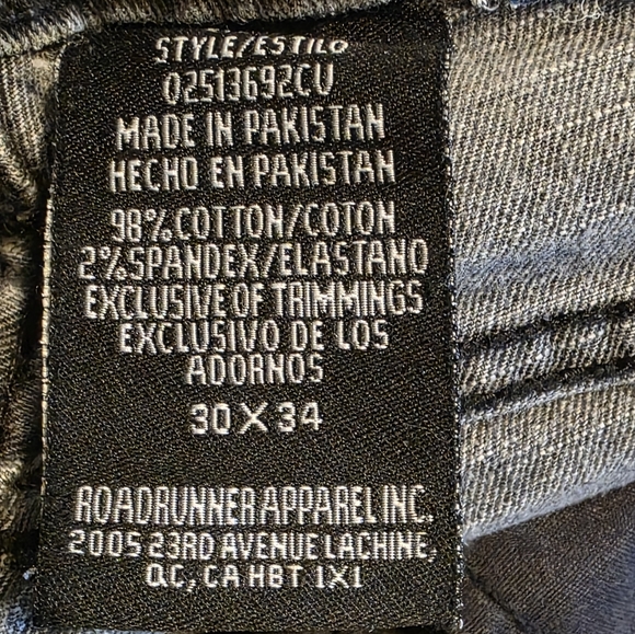 Urban Star Premium Apparel Gray Denim Jeans Size 30x34 - Picture 6 of 6